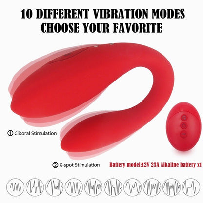 Couple Vibrator Wireless Remote Control Dual Vibrating Wearable Dildo Vagina Clitoris Stimulator Sex Toys for Women Masturbator