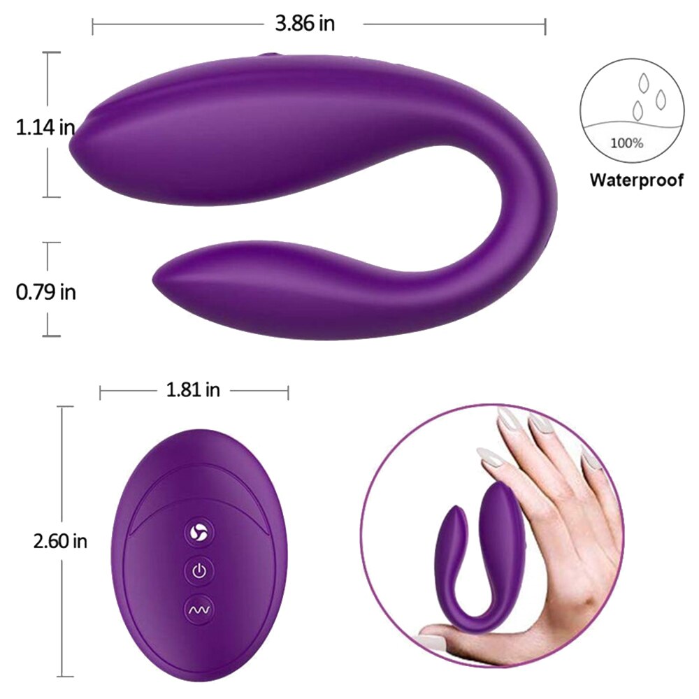 Couple Vibrator Wireless Remote Control Dual Vibrating Wearable Dildo Vagina Clitoris Stimulator Sex Toys for Women Masturbator
