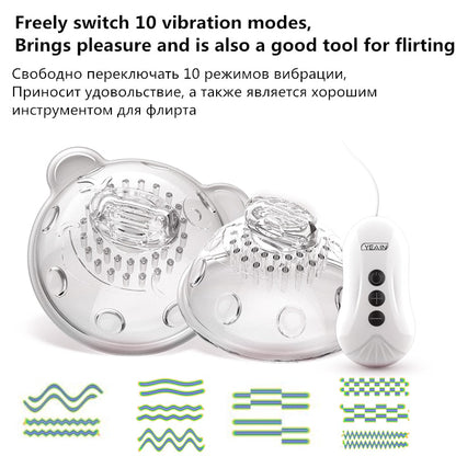 Vibrator for Women Nipple Stimulation Tongue Lick Nipple Suction Cups Remote Control Breast Pump Breast Massage Sex Toys
