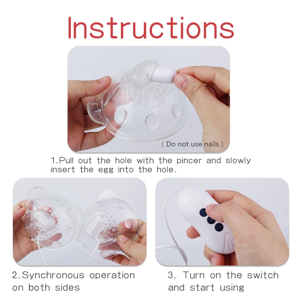 Vibrator for Women Nipple Stimulation, Tongue Lick, Nipple Suction Cups, Remote Control, Enlarge Breast Pump, Breast Massage Sex Toys