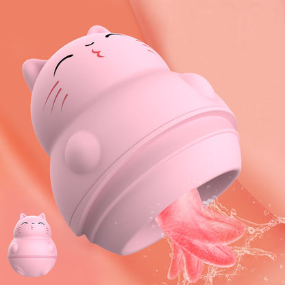 Mini Cute Cat Vibrators Toys for Women Tongue Licking Clitoris Vacuum Stimulator Vaginal Massager Adult Sex Toys for Women