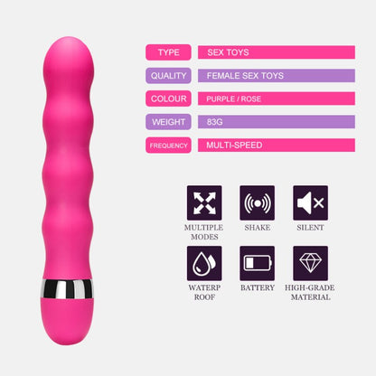 Multispeed G-Spot and Vagina Vibrator, Clitoris and Butt Plug, Anal Erotic Goods, Sex Toys for Women and Men, Female Dildo