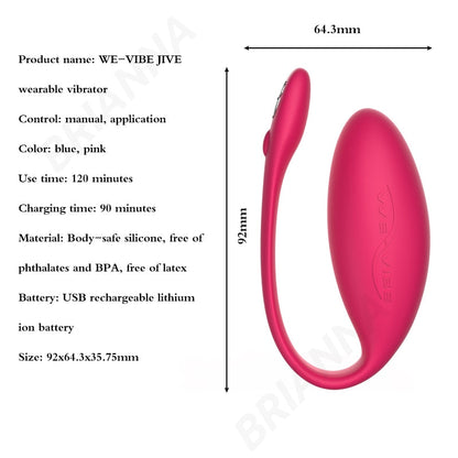 We-Vibe Jive Bullet App-Controlled Vibrator For Couple Silicone Wearable APP Toy 18+ Female G Spot Stimulator