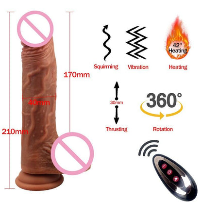 Wholesale Realistic Dildo Vibrator 10-Speed Telescopic Swing Vibrating Dildo Female Masturbation Penis Sex Toys for Women Adult