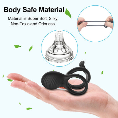 Wireless Couple Ring Sex Toys for Men's Penis, Cock Vibrator Ring, Cockring, Retardant, Ejaculation Delay, Remote Control