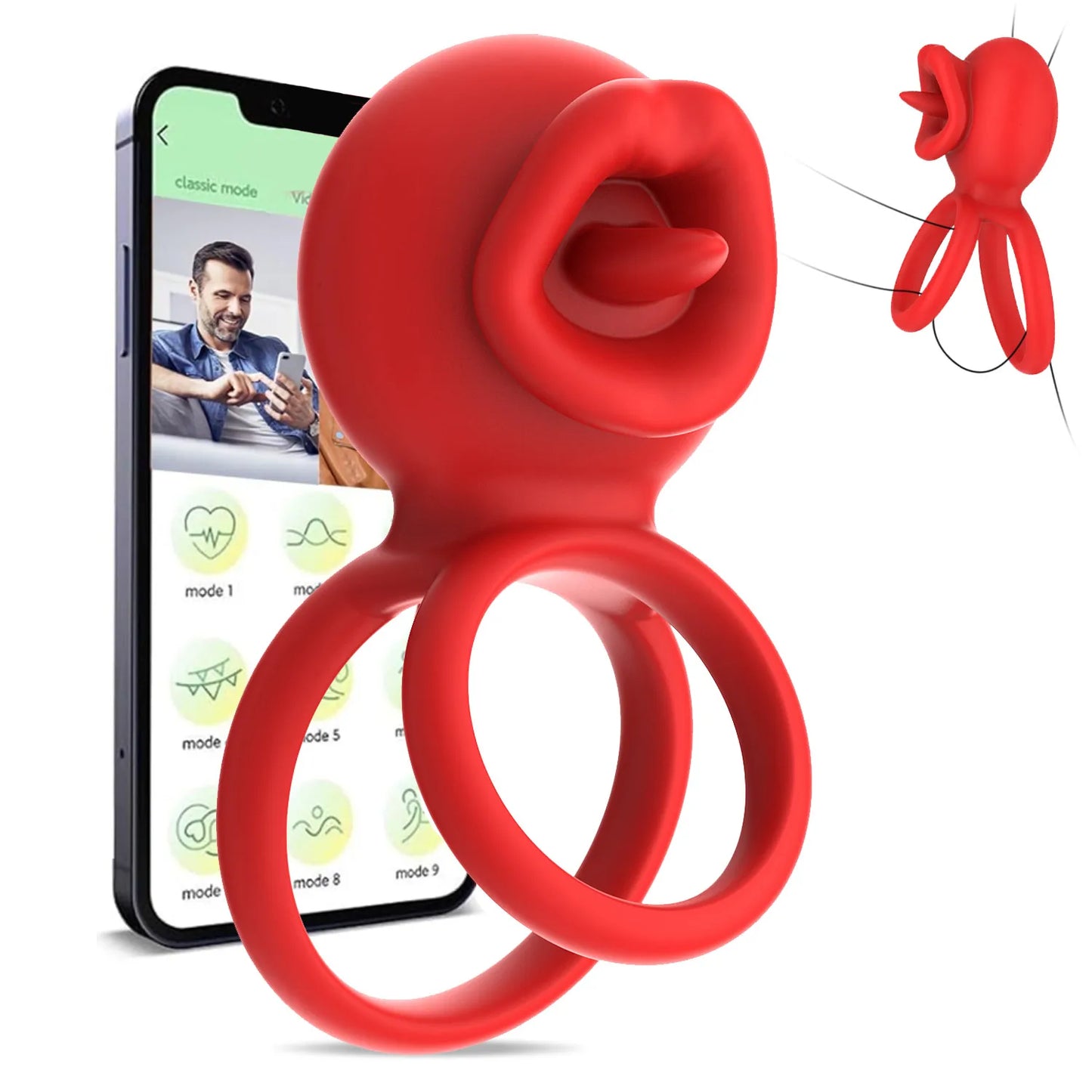 Wireless Penis Vibrator, Semen Lock Ring, Ejaculation Delay Massager, Remote Control Dick Masturbator, Cock Rings, Sex Toys For Men