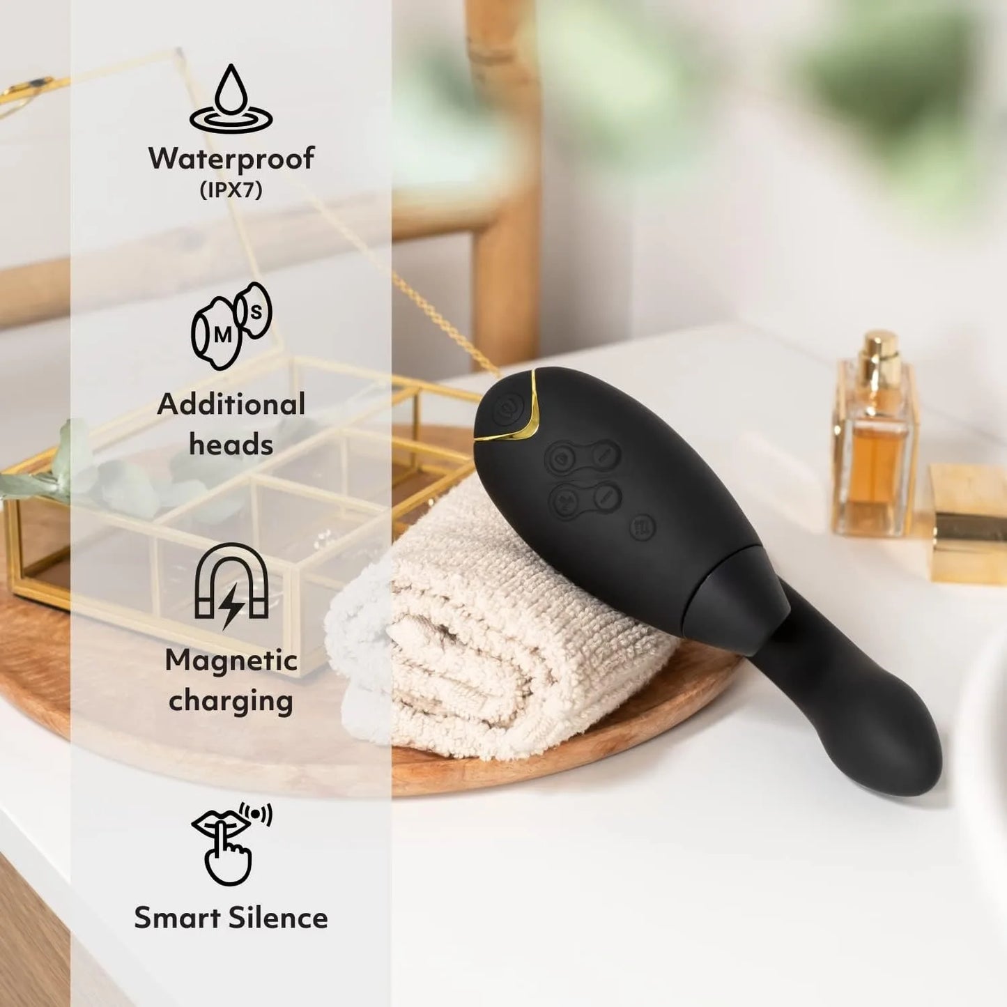 Womanizer Duo 10 Sucking Vibration Modes & 14 Intensity Levels Sex Toy for Clitoral and G-spot Stimulation IPX7 Magnetic Charging