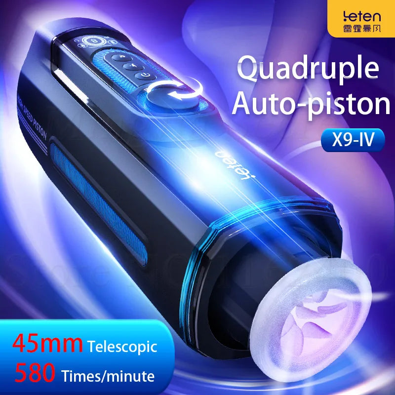 X9-IV leten Masturbator for Gay Men, High-Speed Heating Vibrator, Adult Sex Toy