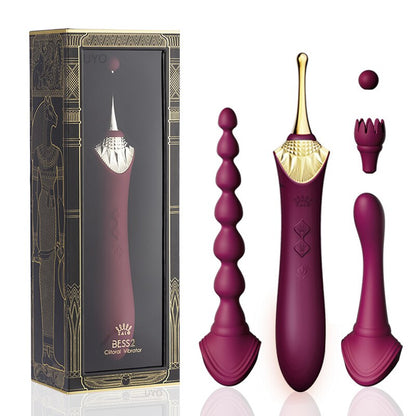 ZALO BESS 2.0 G-Spot Vibrator - Clitoral Stimulator with Dual Motors and USB Charging - Retro Massager Adult Sex Toy for Women