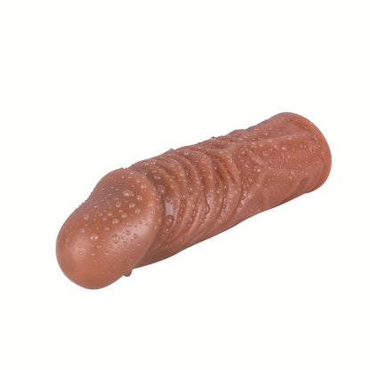 Realistic Textured TPE Male Dildo with Suction Cup - Hand Washable