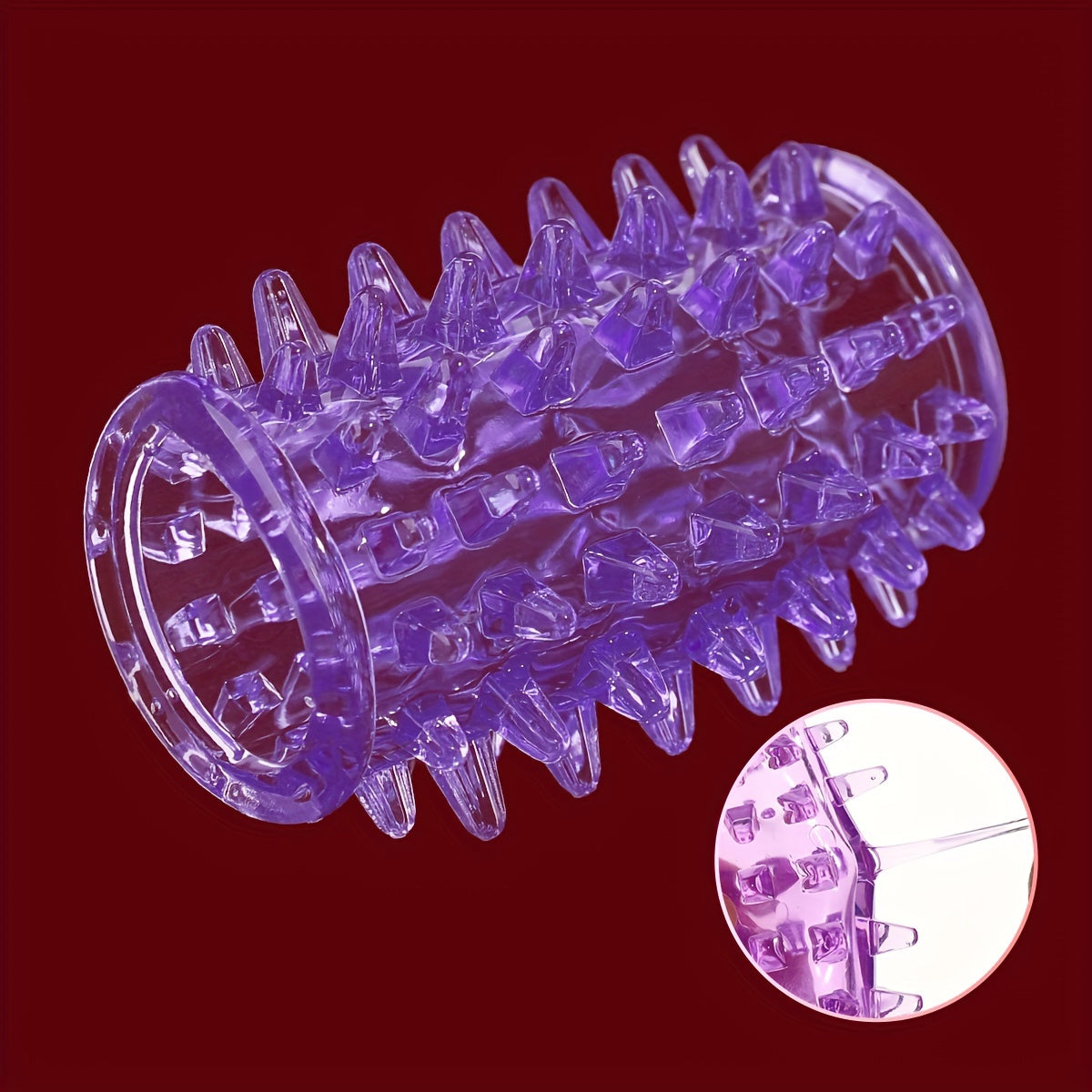 2.72-inch Purple Penis Sleeve. Waterproof and Skin-friendly TPE Material. Prickly Texture Design. Physical Sensitivity Reduction. Enhances Erection. Delay Ejaculation Lasting Ring. Sex Toys for Men or Couples.