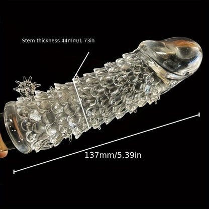 Men's Crystal Adult Sex Toy Penis Cover Sleeve Penis Extender Reusable Delay Ejaculation Add More Fun And Excitement