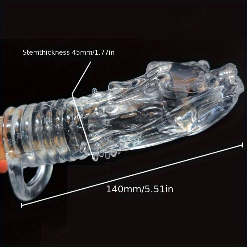 Men's Crystal Adult Sex Toy Penis Cover Sleeve Penis Extender Reusable Delay Ejaculation Add More Fun And Excitement