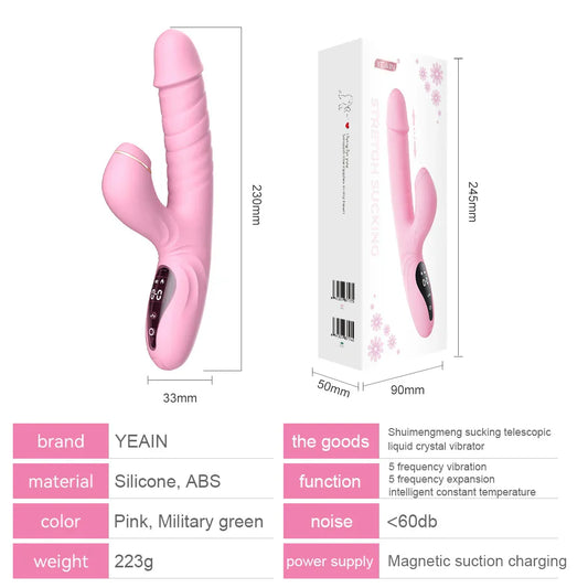 adult sex toys. Simulated glans. Remote control extension. Tongue teasing. Pulse vibration. LCD touch control. One-click heating.