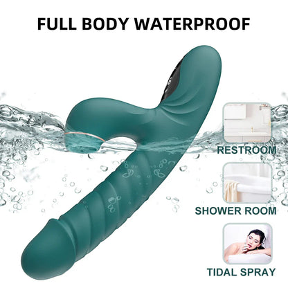 adult sex toys. Simulated glans. Remote control extension. Tongue teasing. Pulse vibration. LCD touch control. One-click heating.