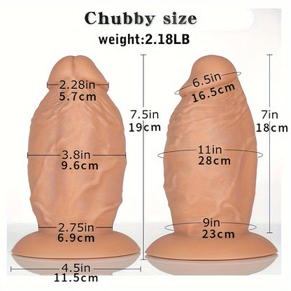 Extra-Large 7.5" Silicone Anal Dildo With Strong Suction Cup - Thick, No Balls For Deep Stretch & Pleasure - Waterproof, Latex-Free Adult Sex Toy For Experienced Men And Women - Anal Sex Toy For Men, Big Dildoes For Women