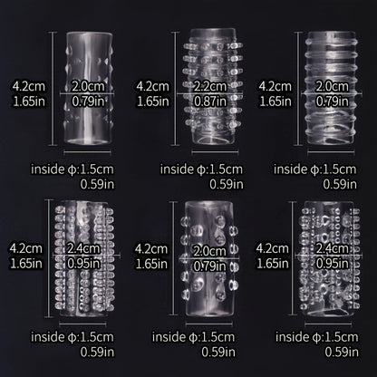 6pcs Sex Toys for Men. Penis Rings with 6 Elastic Textures, Reusable. Male Sex Toys Cock Ring. Penis Sleeve for Enhanced Erection, Extended Time Cock Rings. Adult Sex Toys for Men and Couples