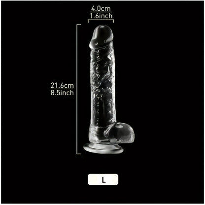 5 Sizes Transparent Soft Jelly Dildo Realistic Fake Dick Penis Sucker Butt Plug Sex Toys for Woman Men Vagina Anal Sex Toys