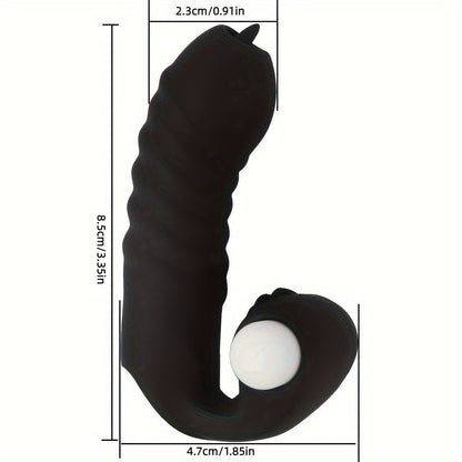 Sexy Skin-Like Licking Vibration Finger Toy with Battery (Included) - Men's Sensual Accessories