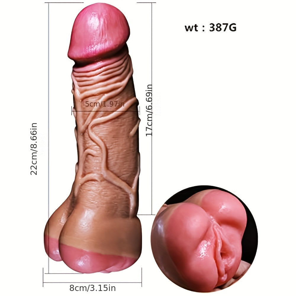 2 in 1 Design Realistic Dildo Pocket Pussy Tight Channels Soft Realistic Dildo for Women Men (Pussy Styles)