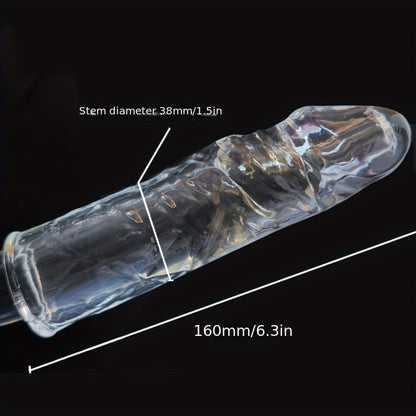 Men's Crystal Adult Sex Toy Penis Cover Sleeve Penis Extender Reusable Delay Ejaculation Add More Fun And Excitement