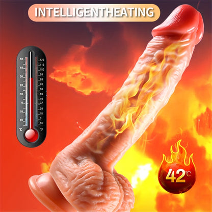 Thrusting Dildo Vibrator for Women. 3-in-1 Realistic Vibrating Dildo with 3 Insertion and 6 Vibration Modes. Remote Control Sex Toy for Female Sexual Pleasure. Adult Toys for Adult Females