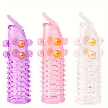 Men's Wolf Teeth Penis Sleeve With Bead.  Accessory For Longer Stronger Erection Ejaculation Delay Pleasure Enhancing. Transparent Elephant Nose Cock Condom For Men Couples