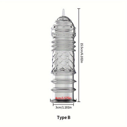 Crystal Men's Adult Sex Toy Penis Cover Sleeve Penis Extender Reusable Delay Ejaculation Add More Fun And Excitement For Men Women Couples