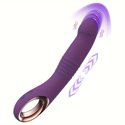 USB Rechargeable Dual Function Adult Toy: 10 Vibration and Stimulation Modes. Realistic Silicone Design. Suitable for Women and Couples