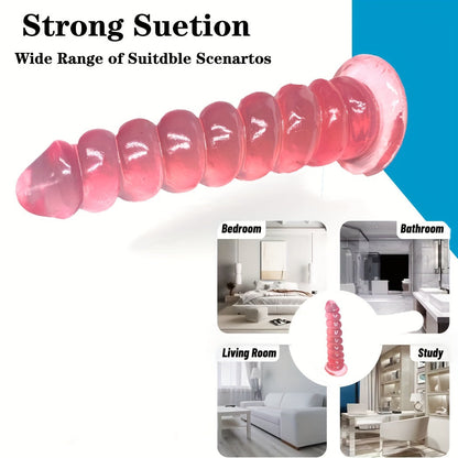 Unisex Soft & Flexible Silicone Dildos. Sexy Erogenous Stimulation Hands Free Masturbating Accessories For Men's & Women's Pleasure