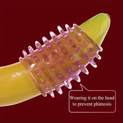 2.72-inch Purple Penis Sleeve. Waterproof and Skin-friendly TPE Material. Prickly Texture Design. Physical Sensitivity Reduction. Enhances Erection. Delay Ejaculation Lasting Ring. Sex Toys for Men or Couples.