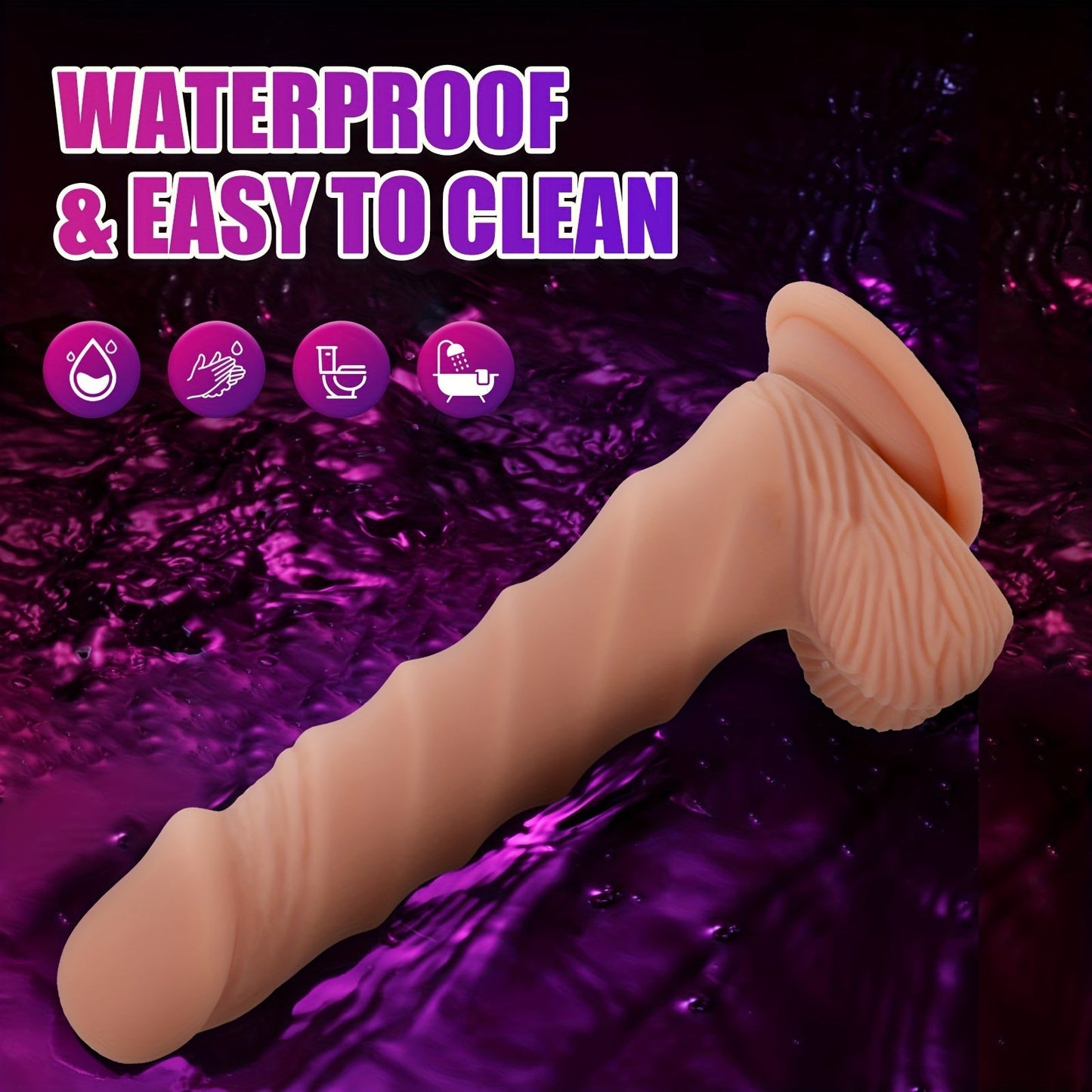 8.07 Realistic Personal Massager With Suction Cup - G-Spot Stimulating. Waterproof TPE Material. Latex-Free. Ideal For Homosexual Couples & Vaginal/Anal Play