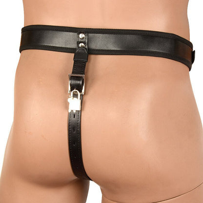 Chastity Pant PU Leather Chastity Device Sexy Underwear Lock Adult Erotic Penis Cage Cock Rings Bondage Sex Toys for Men Luxury