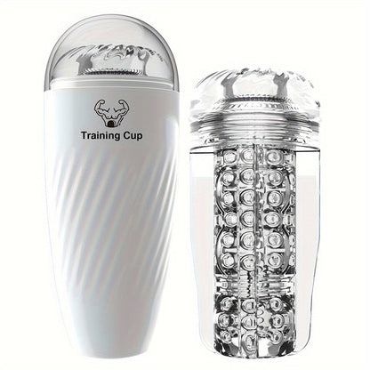 Male Masturbation Cup, Soft Vagina Sex Toy, Transparent Vagina Adult Endurance Training, Adult Products, Vacuum Pocket Cup for Men