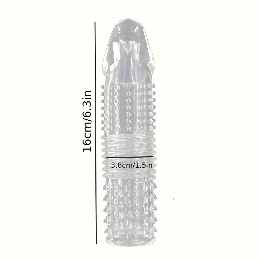 Men's Crystal Adult Sex Toy Penis Cover Sleeve Penis Extender Reusable Delay Ejaculation Add More Fun And Excitement For Men Women Couples