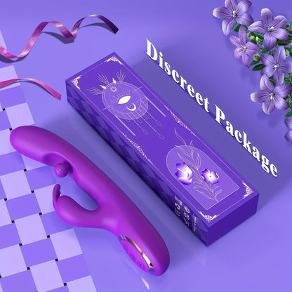 G Spot Vibrator Sex Toys - 3 In 1 Adult Sex Toys With 10 Rubbing & 7 Vibrating & 7 Massaging. Clitoral Stimulator Dildo Rabbit Vibrators Women Sex Toy For Female And Couples Pleasure. Violet