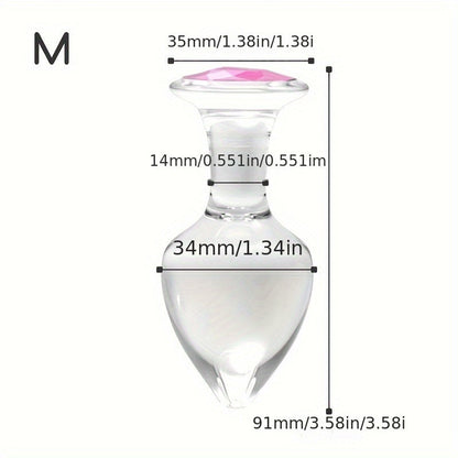 Crystal anal plug, anal beads, masturbation crystal diamond massage stick, glass dildo, anal plug sex toy