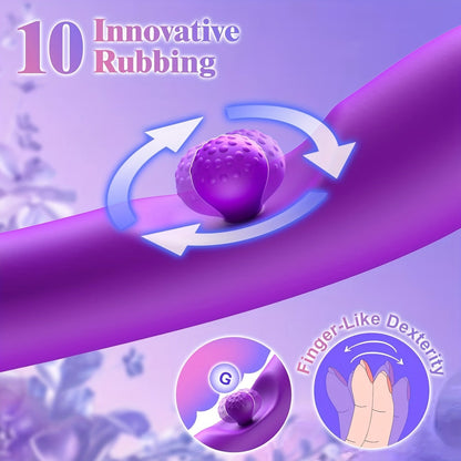 G Spot Vibrator Sex Toys - 3 In 1 Adult Sex Toys With 10 Rubbing & 7 Vibrating & 7 Massaging. Clitoral Stimulator Dildo Rabbit Vibrators Women Sex Toy For Female And Couples Pleasure. Violet