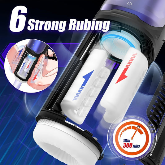 Male Masturbator Sex Toys For Men - Male Sex Toys Rubbing Heating Masturbator For Penis Stimulation. Adult Toys Men's Sex Toy With 6 Rubbing Thrusting & 9 Vibrating & 2 Heating Modes. Pocket Pussy Male