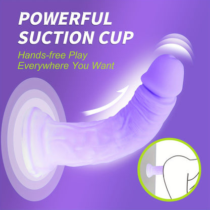 Dildo Waterproof Non-Latex Adult Sex Toy - Hands-Free Pleasure with Strong Grip for Play. Body-Safe Stimulation. Sustainable. No Power Required