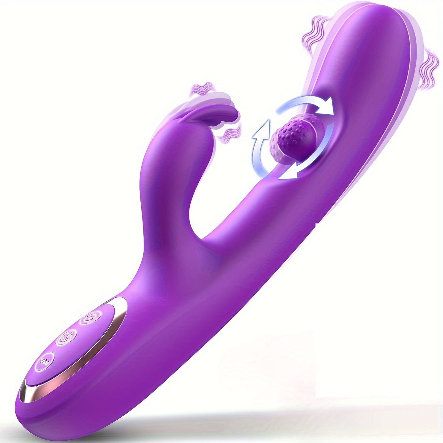 G Spot Vibrator Sex Toys - 3 In 1 Adult Sex Toys With 10 Rubbing & 7 Vibrating & 7 Massaging. Clitoral Stimulator Dildo Rabbit Vibrators Women Sex Toy For Female And Couples Pleasure. Violet