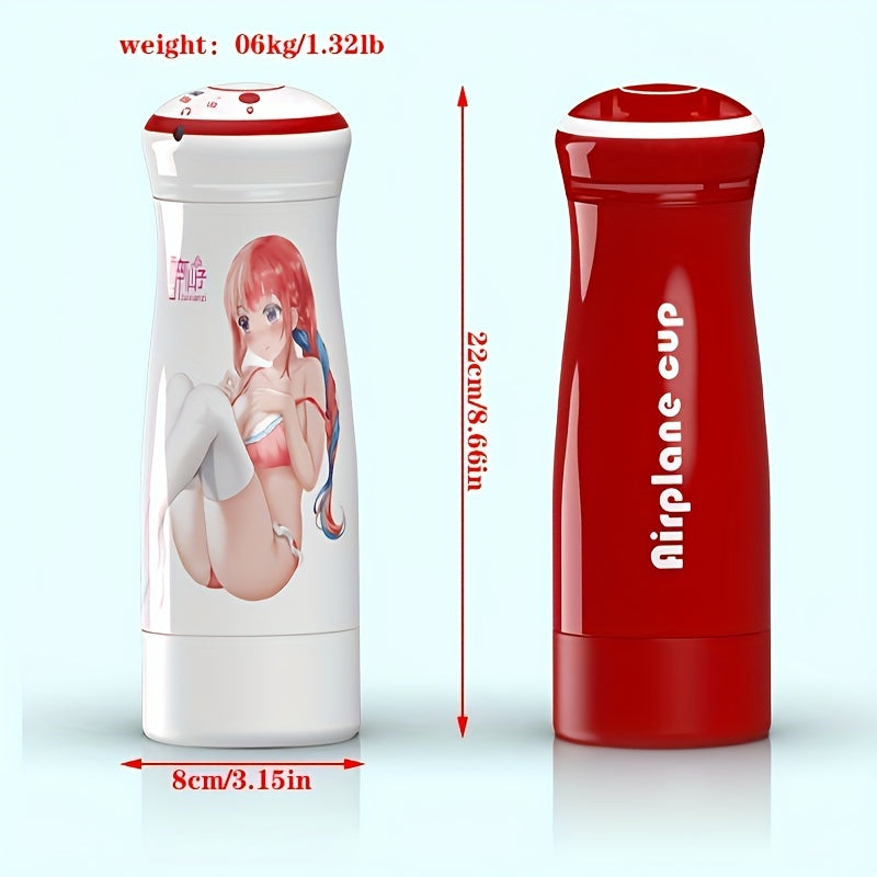Men's Automatic Sucking Masturbator. Experience Real Vagina. 4-Frequency Stretch + 4-Frequency Sucking Mode/10-Frequency Vibrating Vocalization. Men's Jet Cup For Training Massage Penis