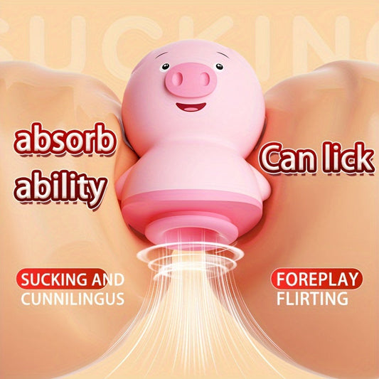Sexual SM Products Tongue Licking Pig Second Generation USB Vibrator for Female Use, Suction Massage Toy, Second Wave Sex Masturbator, Male Sex Accessories