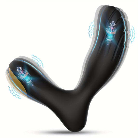 Vibrating Prostate Massager for Beginners. Personal Anal Toy P Spot Vibrator with Remote Control for Hands-Free Play. Rechargeable Butt Plug with 10 Vibrations