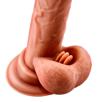 Silicone TPE - Scorpio Thrusting Realistic Dildo Vibrator (Beige) female sex toys