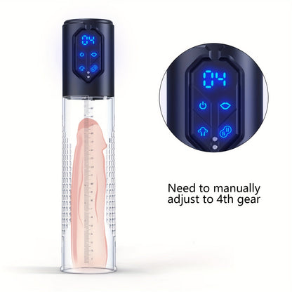 Automatic Penis Pump Sex Toys - Electric Male Masturbator Vacuum Pump With 3 Suction & 4 Erection Intensities. Pump Penis With 2 Vagina Sleeves For Adult Men