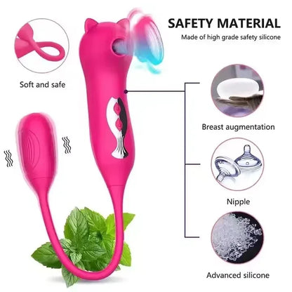 Powerful clitoral-sucking vibrator, rechargeable, for female masturbation, G-spot egg.