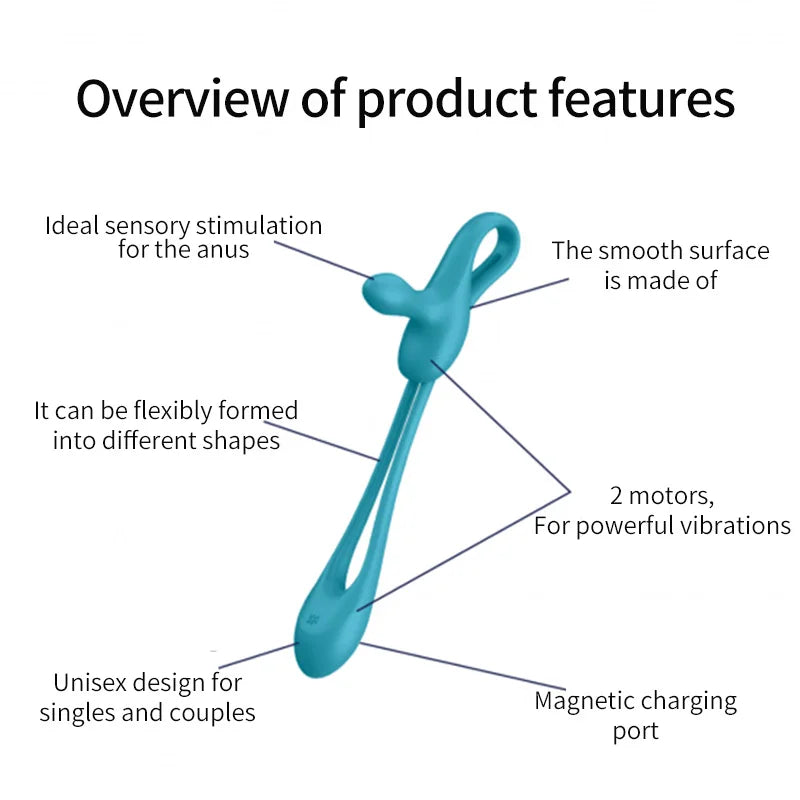 Satisfyer 2-in-1 Multifunctional Couple Sex Toy: Anal Butt Plug Vibrator, Delayed Ejaculation Cock Ring, Female Clit Vibrator
