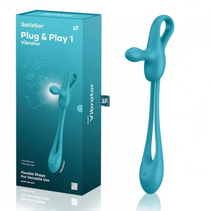 Satisfyer 2-in-1 Multifunctional Couple Sex Toy: Anal Butt Plug Vibrator, Delayed Ejaculation Cock Ring, Female Clit Vibrator