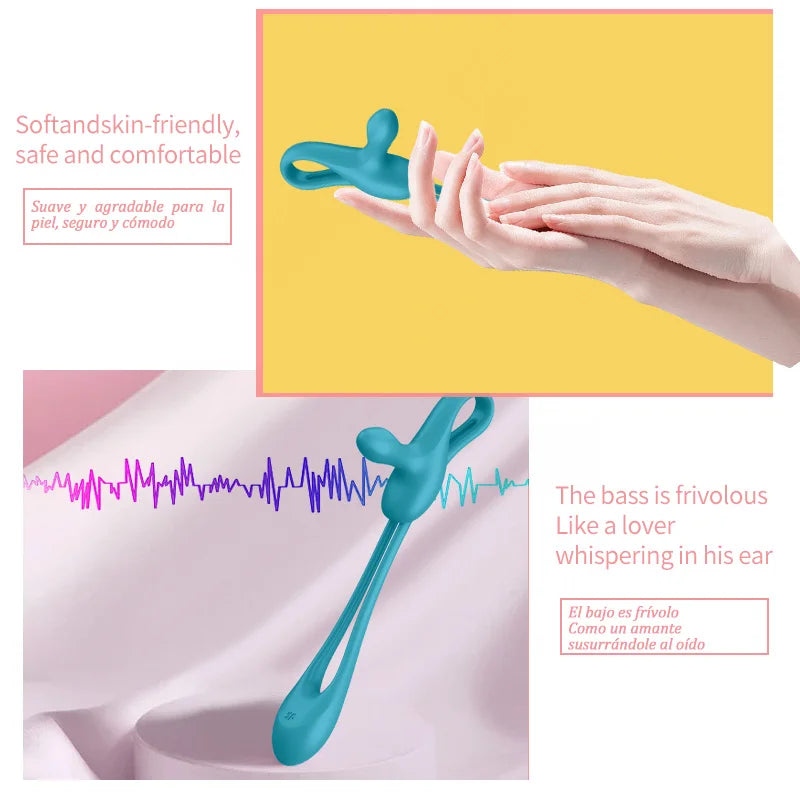 Satisfyer 2-in-1 Multifunctional Couple Sex Toy: Anal Butt Plug Vibrator, Delayed Ejaculation Cock Ring, Female Clit Vibrator